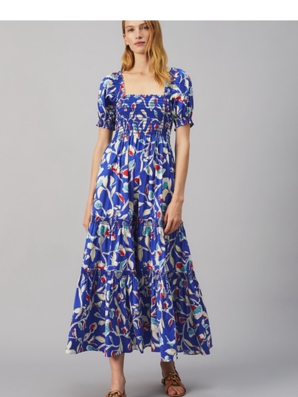 Tory Burch Smocked Painted Roses Dress- Collector’s Item (s) - Picture 4 of 11